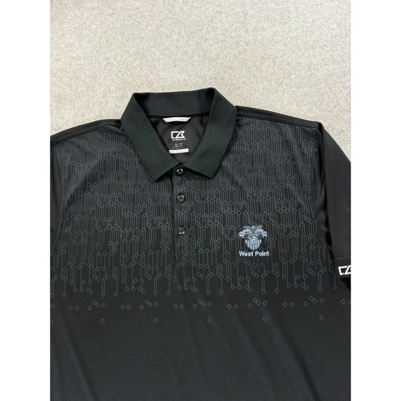 Army Black Knights West Point Stitched Logo Campus Polo Shirt (Men's XL) Black - Picture 2 of 10